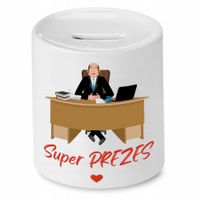 Dla Prezesa Viceprezesa Skarbonka Super Prezes Z Nadrukiem Ze Zdjęciem