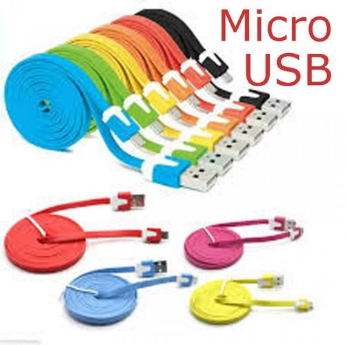 Kabel micro USB płaski kolory kolorowa ładowarka na Arena.pl