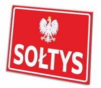 TABLICZKA SOŁTYS 3 MM 32x21 CM PCV UV