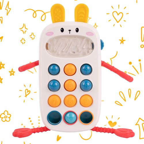 Telefon Króliczek Sensoryczny Smartfon Edukacyjny z Dźwiękiem na Arena.pl