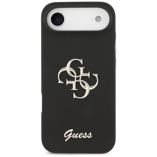 Etui Guess Silicone Big 4G Script do iPhone Air czarny zdjęcie 3
