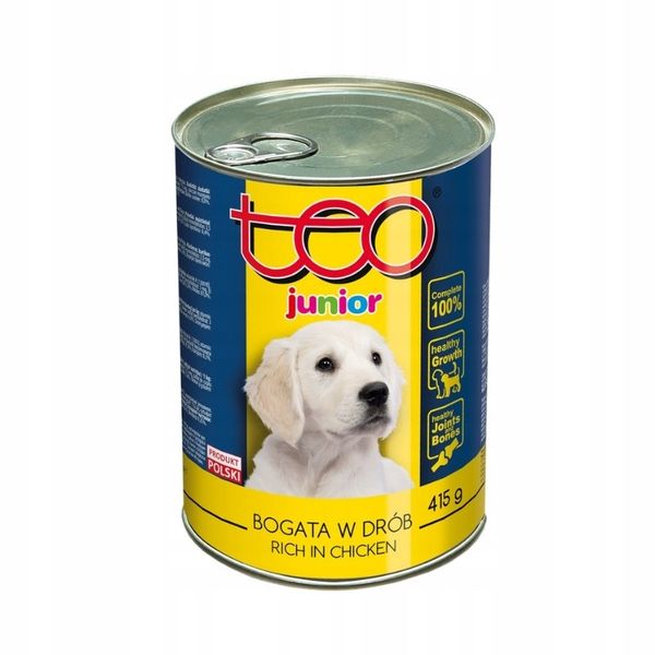 Karma mokra dla psa juniora z drobiem TEO junior zdjęcie 1