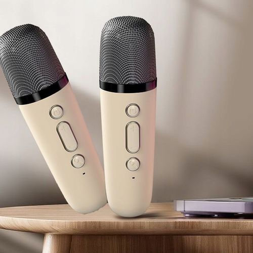 ZESTAW KARAOKE 2 MIKROFONY BEZPRZEWODOWY PRZENOŚNY GŁOŚNIK BLUETOOTH LED na Arena.pl