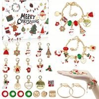 KALENDARZ ADWENTOWY 24 EL. BRANSOLETKI DLA DZIEWCZYNKI ADWENT ZAWIESZKI