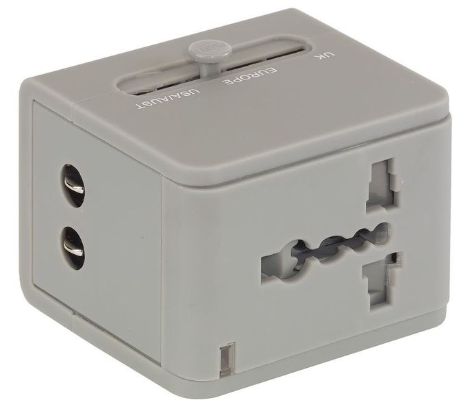 Adapter podróżny, TRAVEL MATE, szary zdjęcie 5