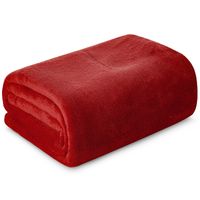 Koc SIMPLE1 150x200 bordowy miękki gładki flano elegancki