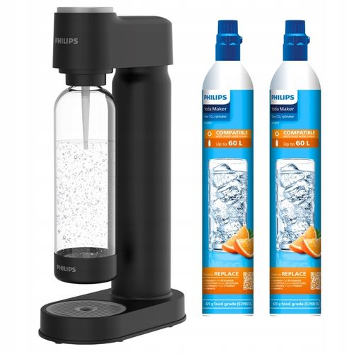 Saturator do gazowania wody PHILIPS ADD4901BK gazowanie wody, 2 butle CO2 na Arena.pl