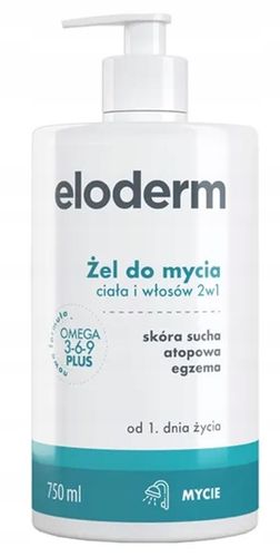 Eloderm żel do mycia ciała i włosów 2w1 750 ml DUŻY! na Arena.pl