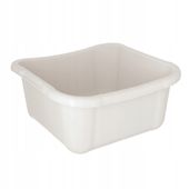 KADAX Miska Plastikowa Kwadratowa 12L Biała Na Pranie Duża Z Uchwytami