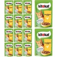Kitekat Mokra karma dla dorosłych kotów z kurczakiem w sosie 85 g x 14
