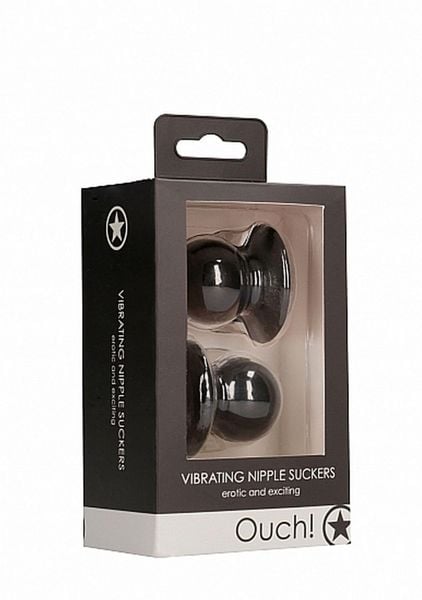 Vibrating Nipple Suckers - Black zdjęcie 2