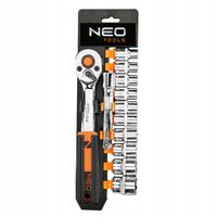 Klucze nasadowe 3/8" 12 szt. grzechotka NEO