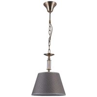 LAMPA wisząca ZANOBI PND-43272-1 Italux abażurowa OPRAWA klasyczny ZWIS na łańcuchu brąz antyczny szary