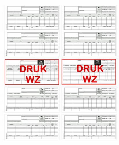 wz - wydanie na zewnątrz 1/3 a4 - 10 szt. na Arena.pl