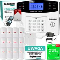 ALARM BEZPRZEWODOWY 12 CZUJNIK RUCHU DRZWI OKNO GSM SYRENA TUYA POLSKI WiFi