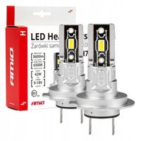 ŻARÓWKA SAMOCHODOWA LED H7 12V 24V 50W 6500K HOMOLOGACJA + 300% ŚWIATŁA