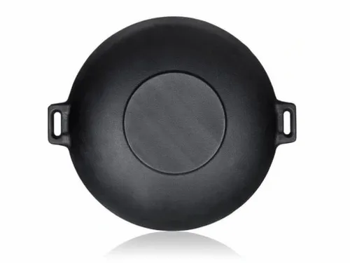 PATELNIA ŻELIWNA WOK Garnek duża ciężka 36,5 cm na Arena.pl