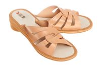 Pantofle góralskie na delikatnym klinie ze skóry pw173 Obuwie 40