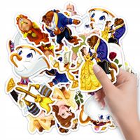 NAKLEJKI NA ZESZYT NALEPKA Z POSTACIAMI PIĘKNA I BESTIA WZORY 10SZT