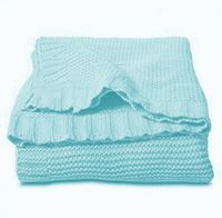 MATEX Pled dziecięcy z bawełny TULLY 75x100 TB0329_33 turkus WYPRZEDAŻ