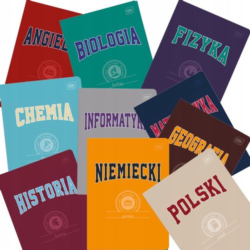 ZESTAW 10 ZESZYTÓW TEMATYCZNYCH PRZEDMIOTOWYCH ZE ŚCIĄGĄ 60k A5 INTERDRUK na Arena.pl