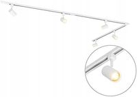 Lampa sufitowa system szynowy 1-fazowy 5 punktów świetlnych biały GU10