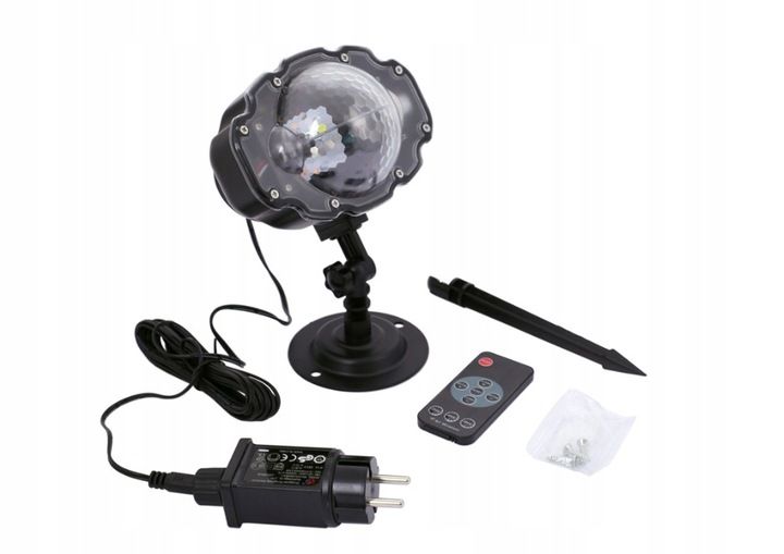 PROJEKTOR RZUTNIK ŚWIĄTECZNY DOM BIAŁE ŚNIEŻKI LED ZEWNĘTRZ WZORY DEKORACJA zdjęcie 1