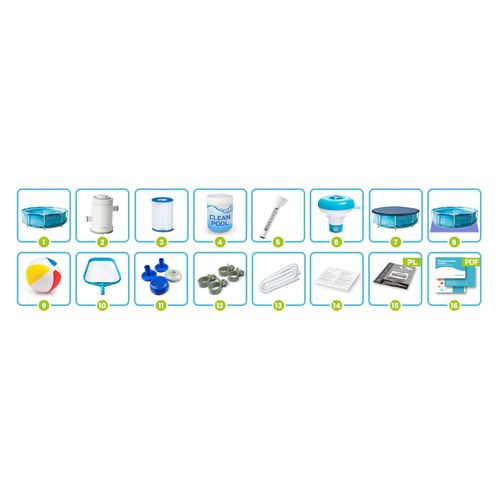 Basen stelażowy 305x76 cm 16w1 INTEX 28208 na Arena.pl