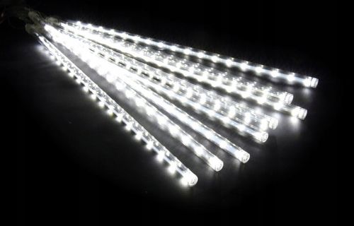 SOPLE METEORY BIAŁE ZIMNE LED LAMPKI PADAJĄCY ŚNIEG 30cm BIAŁY ZIMNY na Arena.pl