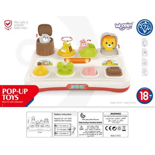 WOOPIE BABY Zabawka Edukacyjna Wyskakujące Zwierzątka ZOO Pop Up na Arena.pl