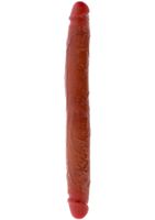 podwójne dildo toyjoy get real silicone foreskin double dong 35cm