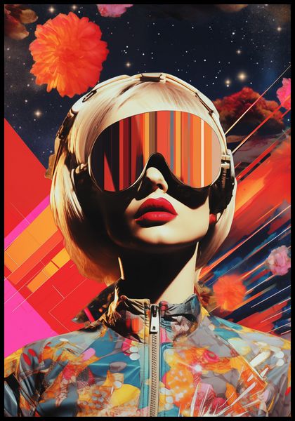 Plakat 68x98cm Retrofuturystyczna Muza zdjęcie 2