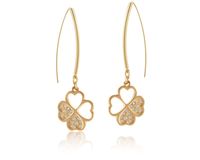 Kolczyki koniczynki zdobione kryształkami Preciosa z kolekcji Merymejkap