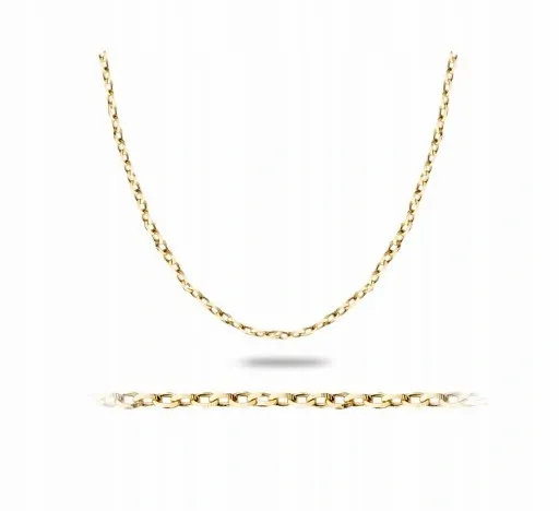 ZŁOTY ŁAŃCUSZEK DIAMENTOWANY ROLO 585 50 CM GRAWER zdjęcie 6