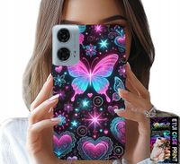 ETUI DO MOTOROLA MOTO G85 5G - KOLOROWY MOTYLEK SERCE MODNE WZORY CASE