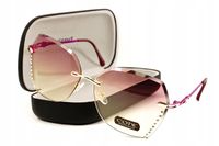 DAMSKIE OKULARY PRZECIWSŁONECZNE GLAMOUR PREMIUM GLAMOUER DUŻE Z FILTREM