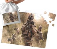 PUZZLE - WOJSKO CZOŁGI MILITARIA WZORY DLA CHŁOPCA 252el + WORECZEK