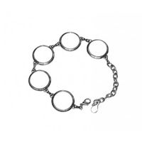 Bransoletka z 5 okrągłymi blaszkami Sublimacja Termotransfer