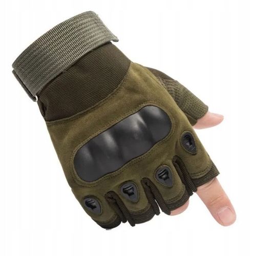 RĘKAWICE TAKTYCZNE BOJOWE rozm. XL SURVIVAL MILITARNE RĘKAWICZKI BEZ PALCÓW na Arena.pl