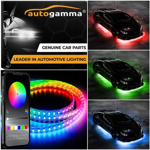 Oświetlenie podwozia Auta LED RGB Tuning Zestaw Android iOS Bluetooth na Arena.pl
