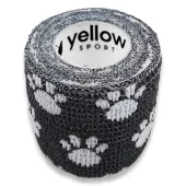 Bandaż kohezyjny 5cm x 4,5m czarny w łapki