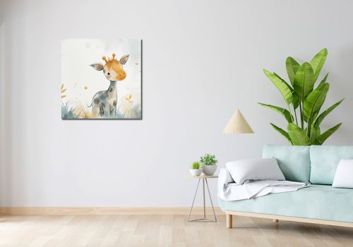 Obraz 70x70cm Mała Żyrafka na Arena.pl
