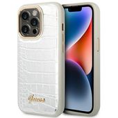 Guess GUHCP14LHGCRHS iPhone 14 Pro 6,1" srebrny/silver hardcase Croco