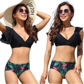 STRÓJ KĄPIELOWY DWUCZĘŚCIOWY DAMSKI BIKINI MODELUJĄCY CZARNY KOSTIUM M