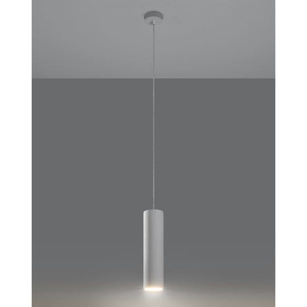 Ceramiczna tuba wisząca SL.0843 lampa do pokoju biała zdjęcie 2