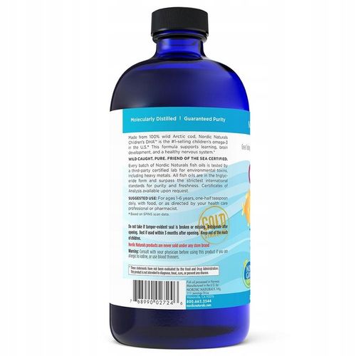 Omega-3 dla dzieci 530mg 473 ml płyn Truskawka na Arena.pl