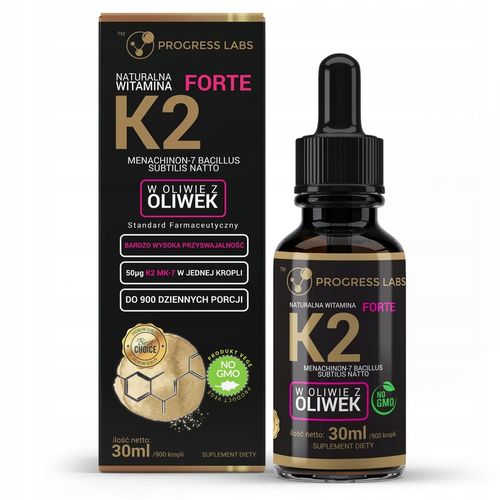 Naturalna Witamina K2 MK-7 Forte 50ug 900 Kropli na Arena.pl