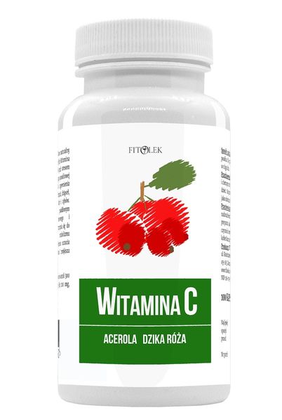 FITOLEK Witamina C Acerola Dzika Róża 100 Kapsułek zdjęcie 1