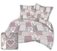 Pościel z kory 200x220 różowa patchwork serca motyle kwiaty