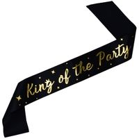 Czarna szarfa King of the Party